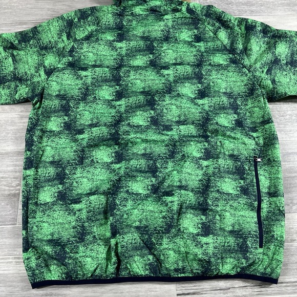 Men's XL Asics‎ Packable Windbreaker Jacket Tie Dye Green/Peacoat NWT - Picture 8 of 9